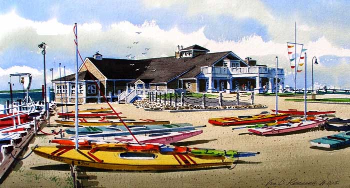Avalon Yacht Club Giclee by William Ressler