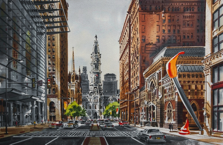 North Broad Giclee by William Ressler