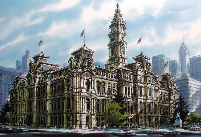 Philadelphia City Hall Giclee by William Ressler