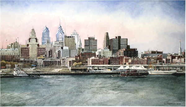 Philadelphia Skyline by Nick Santoleri