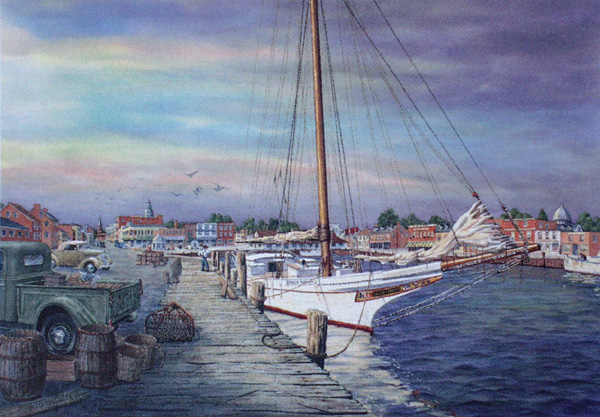 Skipjack at Annapolis by William Dawson