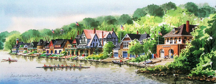 Spring Scullers Giclee by William Ressler