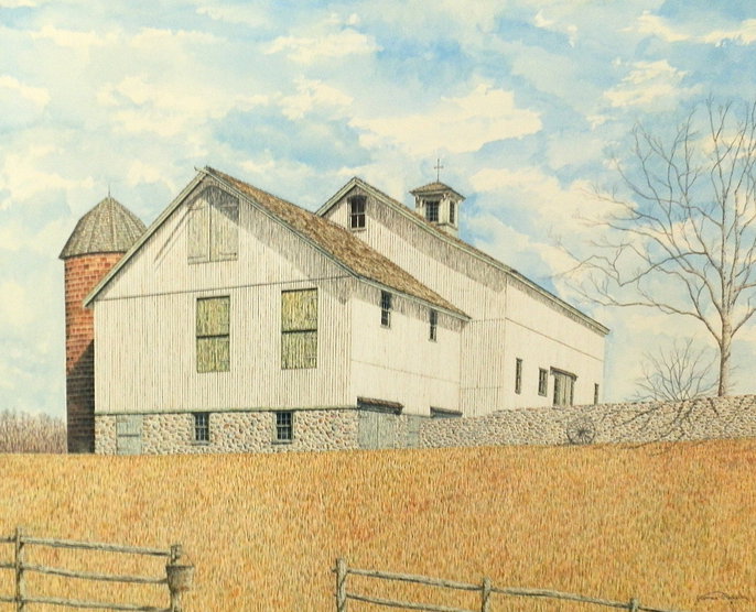 The Farmstead offset print by James Redding