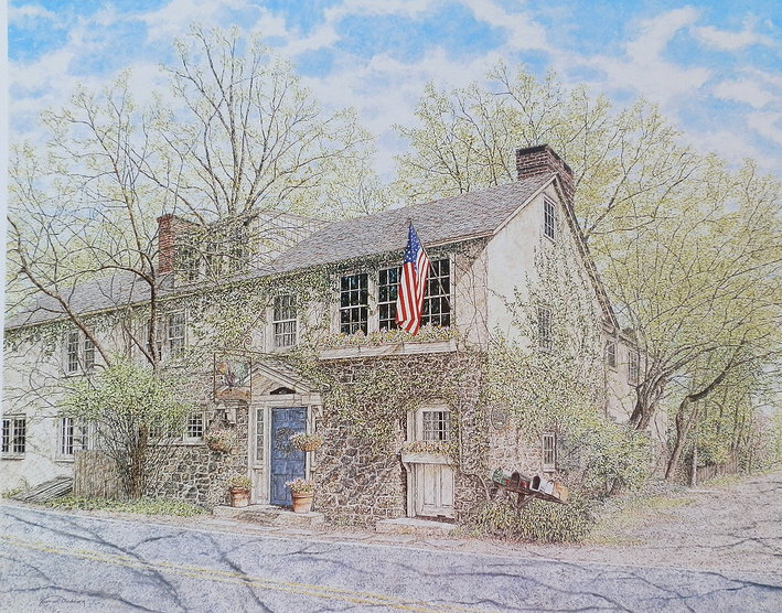 The Inn at Phillips Mill offset print by James Redding