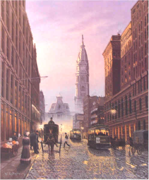 Market Street-Circa 1900 by William Dawson